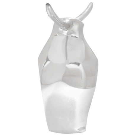 vidaXL Beeldje stier 37x44x17 cm aluminium zilverkleurig afbeelding3 - 1