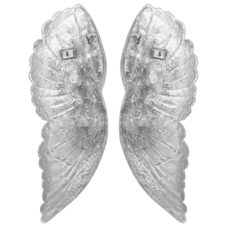 vidaXL Beeldje vleugels klein 17x5x59 cm aluminium zilverkleurig afbeelding3 - 1