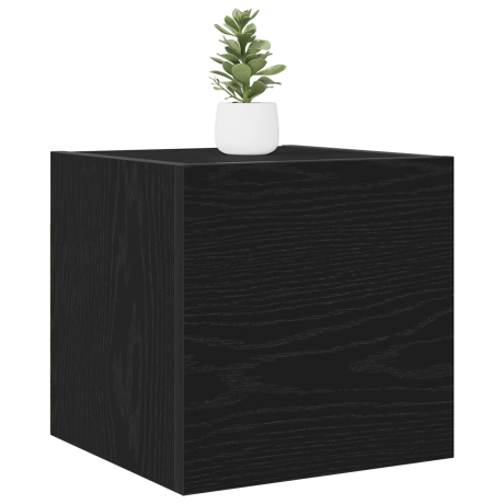 vidaXL Bijzettafel 50x50x35 cm bewerkt hout zwart eikenkleurig afbeelding3 - 1