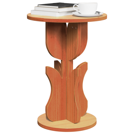 vidaXL Salontafel Wasbruin 39,5 x 39,5 x 53,5 cm Massief grenenhout afbeelding3 - 1