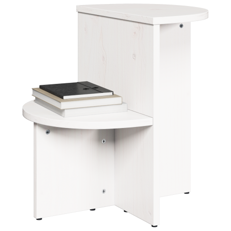 vidaXL Salontafel Wit 50 x 40 x 50 cm Massief grenenhout afbeelding3 - 1