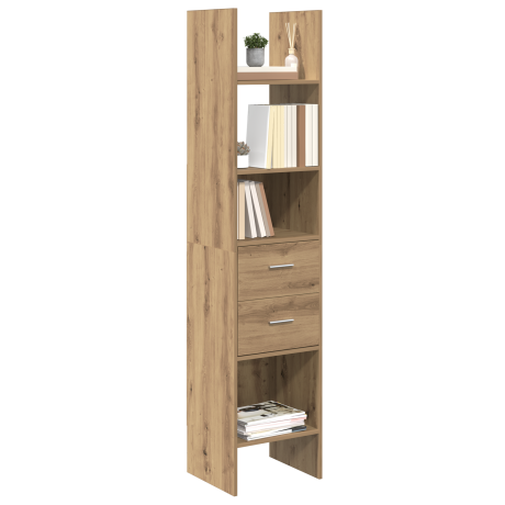 vidaXL Boekenkast artisanaal eikenkleurig 40 x 35 x 180 cm afbeelding3 - 1