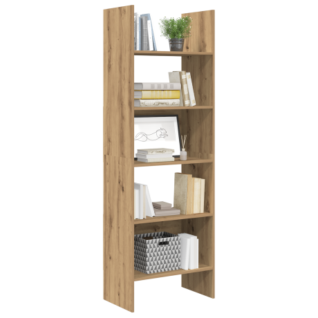 vidaXL Boekenkast Artisan Eiken 60 x 35 x 180 cm Bewerkt hout afbeelding3 - 1