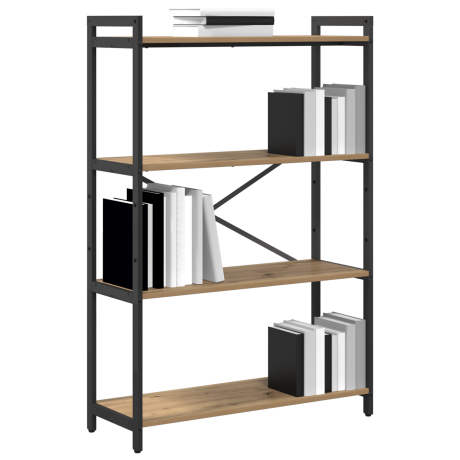 vidaXL Boekenkast Artisan Eiken 80 x 30 x 120 cm Bewerkt hout afbeelding3 - 1