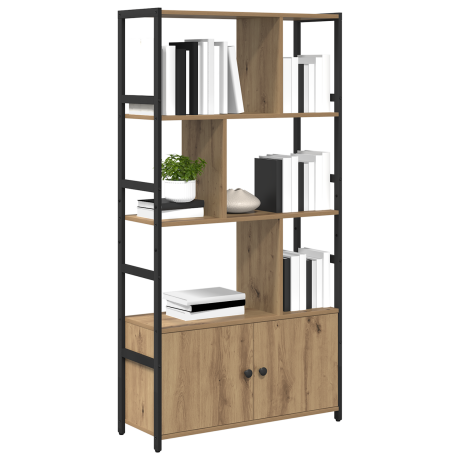 vidaXL Boekenkast artisanaal eikenkleurig 80 x 30 x 155,5 cm afbeelding3 - 1