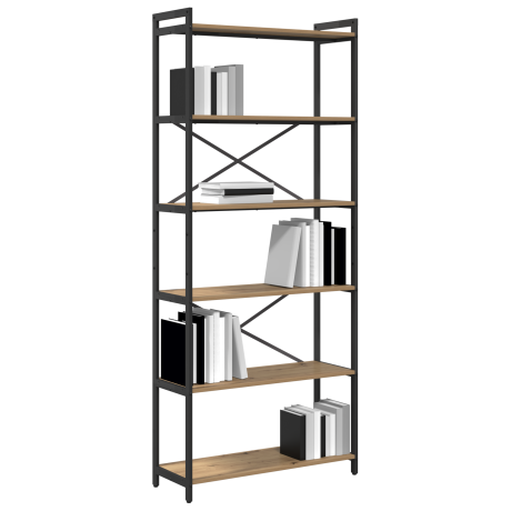 vidaXL Boekenkast Artisan Eiken 80 x 30 x 189,5 cm Bewerkt hout afbeelding3 - 1