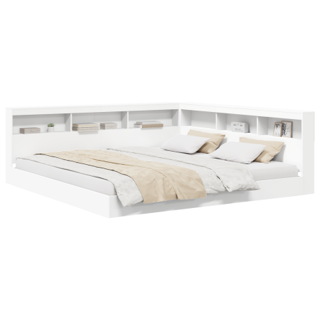 vidaXL Boekenkast Bed Wit 180x200 cm Houtcomposiet afbeelding3 - 1