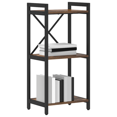 vidaXL Boekenkast Gerookt eiken 40 x 30 x 83 cm Bewerkt hout afbeelding3 - 1