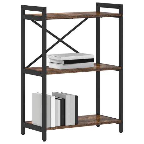 vidaXL Boekenkast Gerookt eiken 60 x 30 x 85 cm Bewerkt hout afbeelding3 - 1