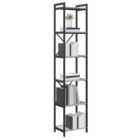 vidaXL Boekenkast Grijs sonoma 40 x 30 x 189,5 cm Bewerkt hout afbeelding3 - 1