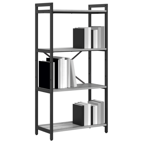 vidaXL Boekenkast Grijs sonoma 60 x 30 x 120 cm Bewerkt hout afbeelding3 - 1