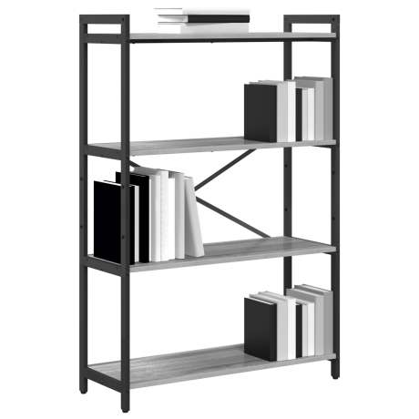 vidaXL Boekenkast Grijs sonoma 80 x 30 x 120 cm Bewerkt hout afbeelding3 - 1