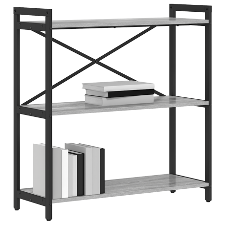 vidaXL Boekenkast Grijs sonoma 80 x 30 x 85 cm Bewerkt hout afbeelding3 - 1