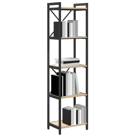vidaXL Boekenkast Sonoma Eiken 40 x 30 x 155 cm Bewerkt hout afbeelding3 - 1