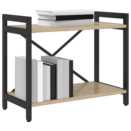 vidaXL Boekenkast Sonoma Eiken 60 x 30 x 50 cm Bewerkt hout afbeelding3 - 1