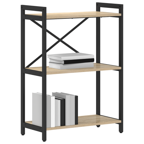 vidaXL Boekenkast Sonoma Eiken 60 x 30 x 85 cm Bewerkt hout afbeelding3 - 1