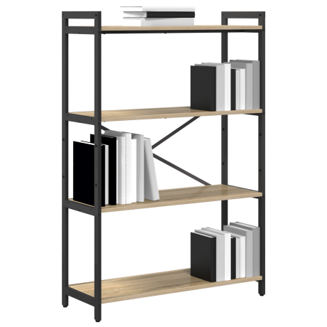 vidaXL Boekenkast Sonoma Eiken 80 x 30 x 120 cm Bewerkt hout afbeelding3 - 1