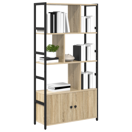 vidaXL Boekenkast Sonoma Eiken 80 x 30 x 155,5 cm Bewerkt hout afbeelding3 - 1