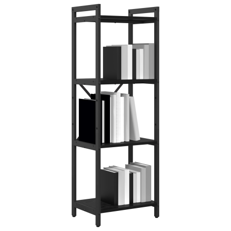 vidaXL Boekenkast Zwart Eiken 40 x 30 x 119 cm Bewerkt hout afbeelding3 - 1