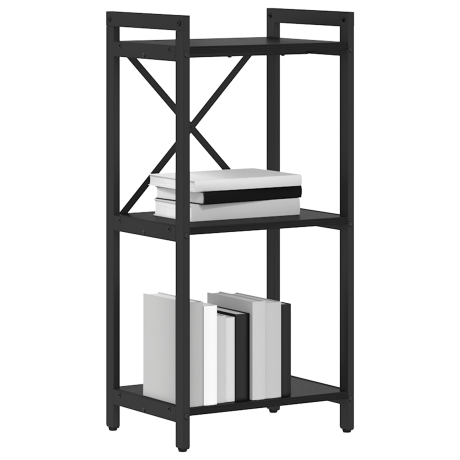 vidaXL Boekenkast Zwart Eiken 40 x 30 x 85 cm Bewerkt hout afbeelding3 - 1