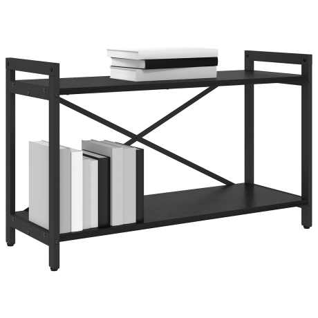 vidaXL Boekenkast Zwart Eiken 80 x 30 x 50 cm Bewerkt hout afbeelding3 - 1