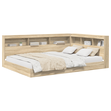 vidaXL Boekenkastbed Sonoma Eiken 160x200 cm afbeelding3 - 1