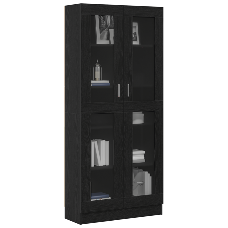 vidaXL Boekenkasten 2 st 82,5x30,5x185 cm bewerkt hout zwart eiken afbeelding3 - 1