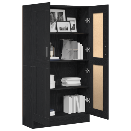 vidaXL Boekenkasten 2 stuks Zwart Eiken 165x30,5x150 cm Geschuurd Hout afbeelding3 - 1