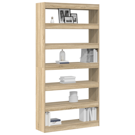 vidaXL Boekenkast/Roomdivider Sonoma Eiken 100x30x198 cm afbeelding3 - 1