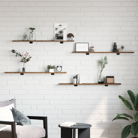 vidaXL Boekenplank Bord 4 pcs Bruin 100 x 40 x 1.5cm Spaanplaat afbeelding3 - 1