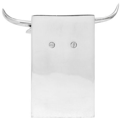 vidaXL Boekensteunen 2 st stier 17x15x27 cm aluminium zilverkleurig afbeelding3 - 1