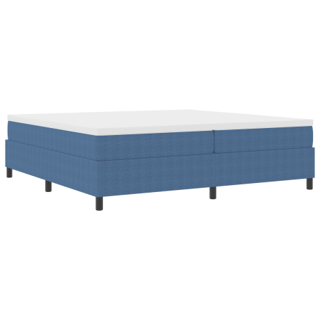 vidaXL Platform bedframe Blauw 200 x 200 cm Katoen Stof afbeelding3 - 1