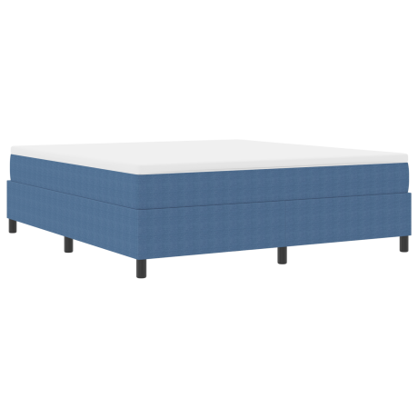 vidaXL Platform bedframe Blauw 180 x 200 cm Katoen Stof afbeelding3 - 1