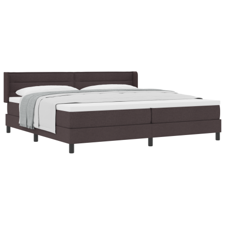 vidaXL Boxspring bed Donkerbruin 200 x 200 cm Stof en Foam afbeelding3 - 1