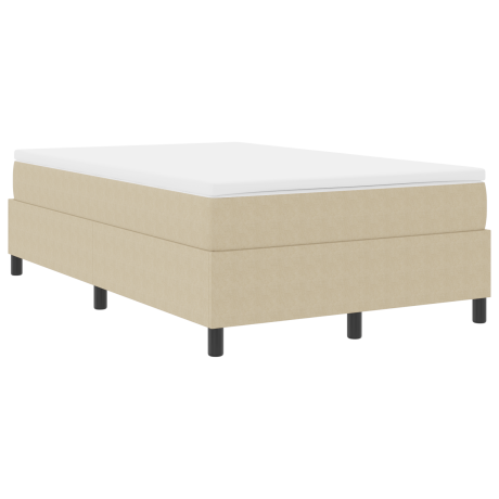 vidaXL Boxspring Bed Lichtgroen Grijs 120x200 cm Katoen afbeelding3 - 1