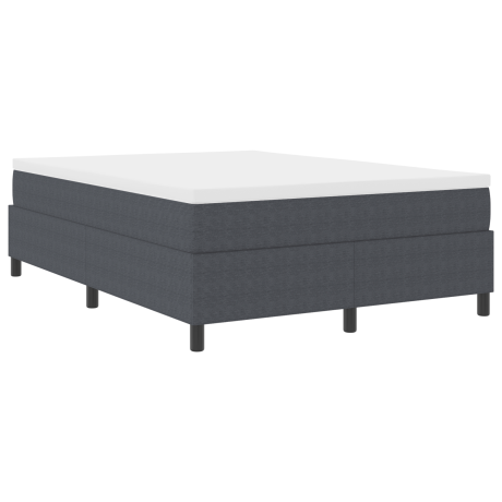 vidaXL Boxspringbed Donkergrijs 160x200 cm Katoen afbeelding3 - 1