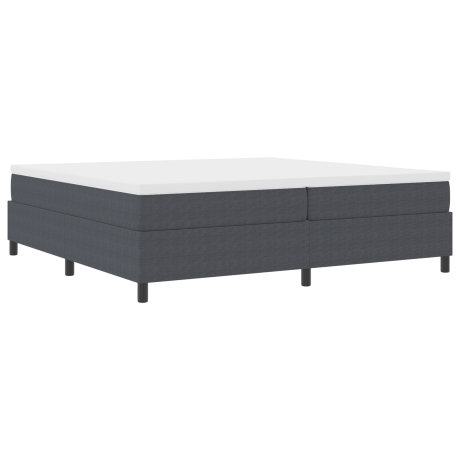 vidaXL Platform bedframe Donkergrijs 200 x 200 cm Katoen Stof afbeelding3 - 1