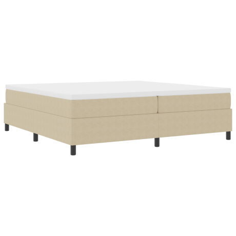 vidaXL Platform bedframe Grijs groen 200 x 200 cm Katoen Stof afbeelding3 - 1
