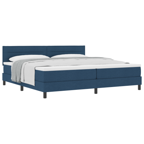 vidaXL Boxspringbed met matras Blauw 200x200 cm Stof afbeelding3 - 1