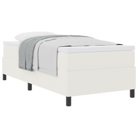 vidaXL Boxspringbed met Matras Crème 100x200 cm Corduroy Stof afbeelding3 - 1