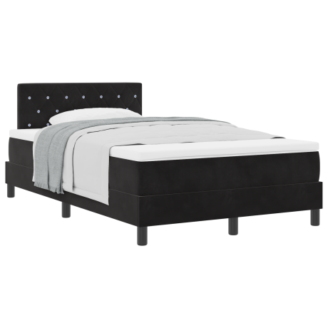 vidaXL Boxspringbed met matras fluweel zwart Small Double afbeelding3 - 1