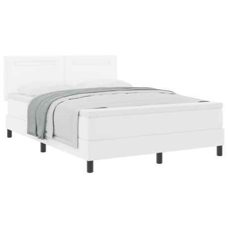 vidaXL Boxspringbed met matras Wit 160 x 200 cm Kunstleer afbeelding3 - 1
