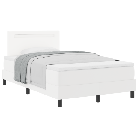 vidaXL Boxspringbed met matras kunstleer grijs Small Double afbeelding3 - 1