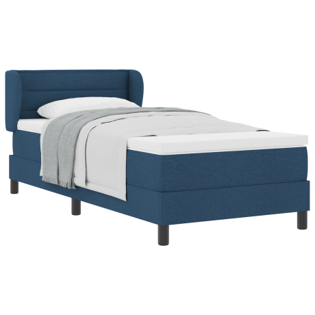 vidaXL Boxspringbed met matras stof blauw 90x190 cm afbeelding3 - 1
