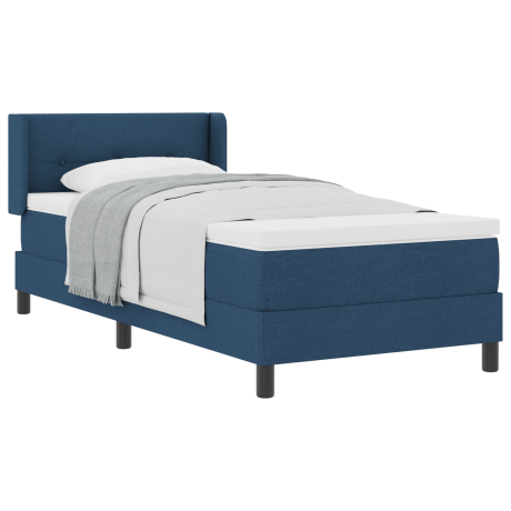 vidaXL Boxspringbed met matras stof blauw 90x190 cm afbeelding3 - 1