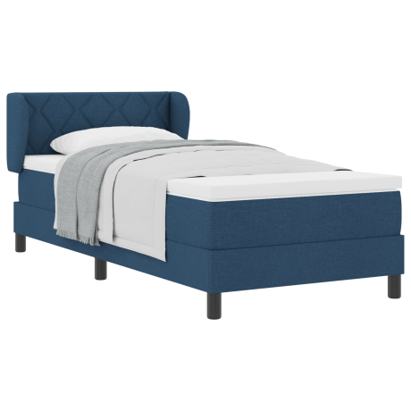 vidaXL Boxspringbed met matras stof blauw 90x190 cm afbeelding3 - 1