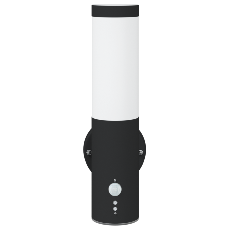 vidaXL Buiten Wandlamp met Sensor Zwart RVS IP44 afbeelding3 - 1