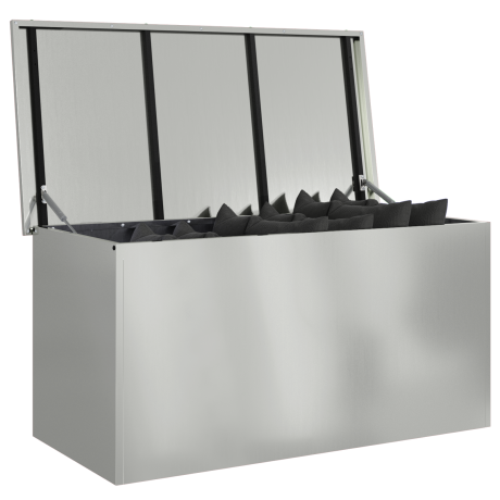 vidaXL Buitenopslagdoos Zilver 100 x 50,5 x 50 cm Staal afbeelding3 - 1