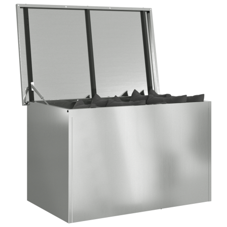 vidaXL Buitenopslagdoos Zilver 80 x 50,5 x 50 cm Staal afbeelding3 - 1