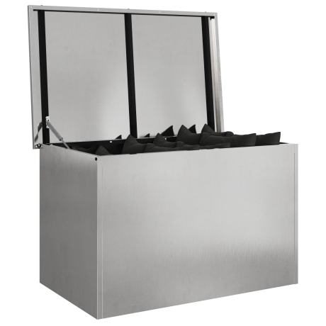 vidaXL Buitenopslagdoos Zilver 80 x 50,5 x 50 cm Staal afbeelding3 - 1